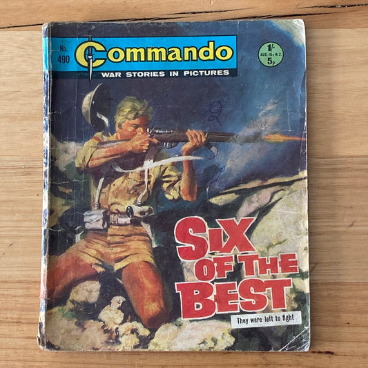 Commando War Comic #490 Six Of The Best 1970