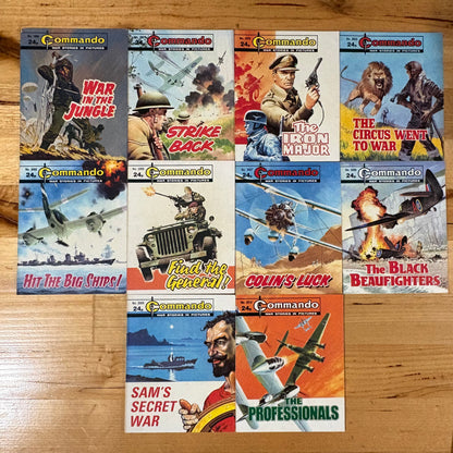 Commando War Comics x 10 Bundle All Published 1986 DC Thomson GD 034