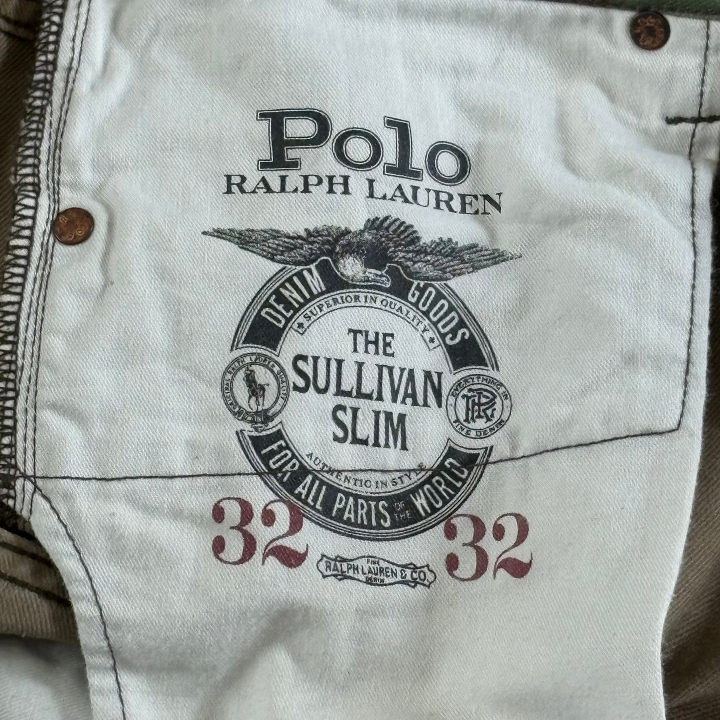 Polo Ralph Lauren Cargo Pants Camoflauge Pattern Mens Sz 82A Button Fly