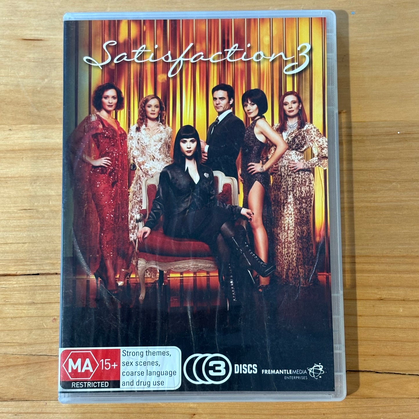 Satisfaction Season 1-3 DVD Complete Series Set PAL 4 VGC