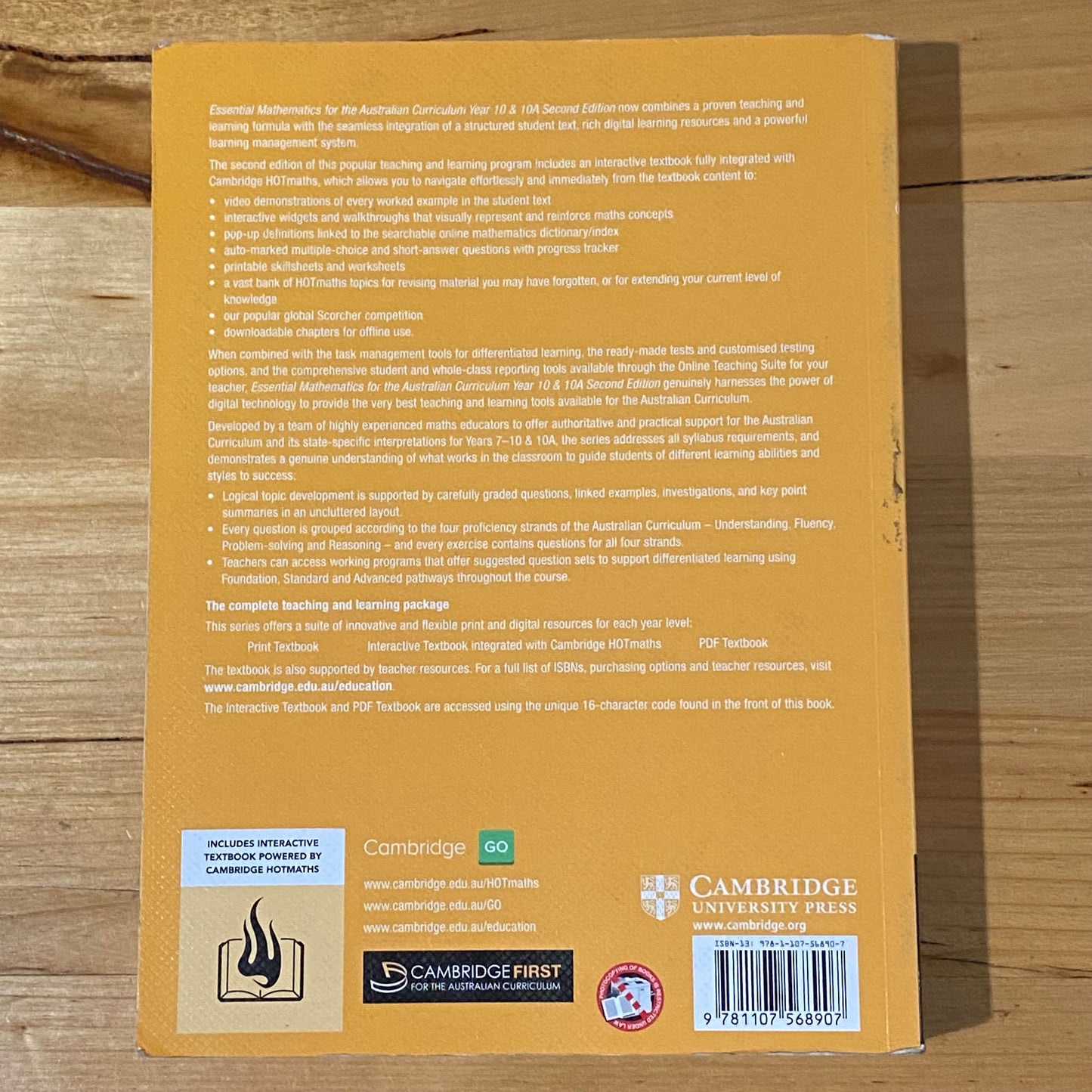 Cambridge Essential Mathematics 10 and 10a 2nd Edition Paperback GD