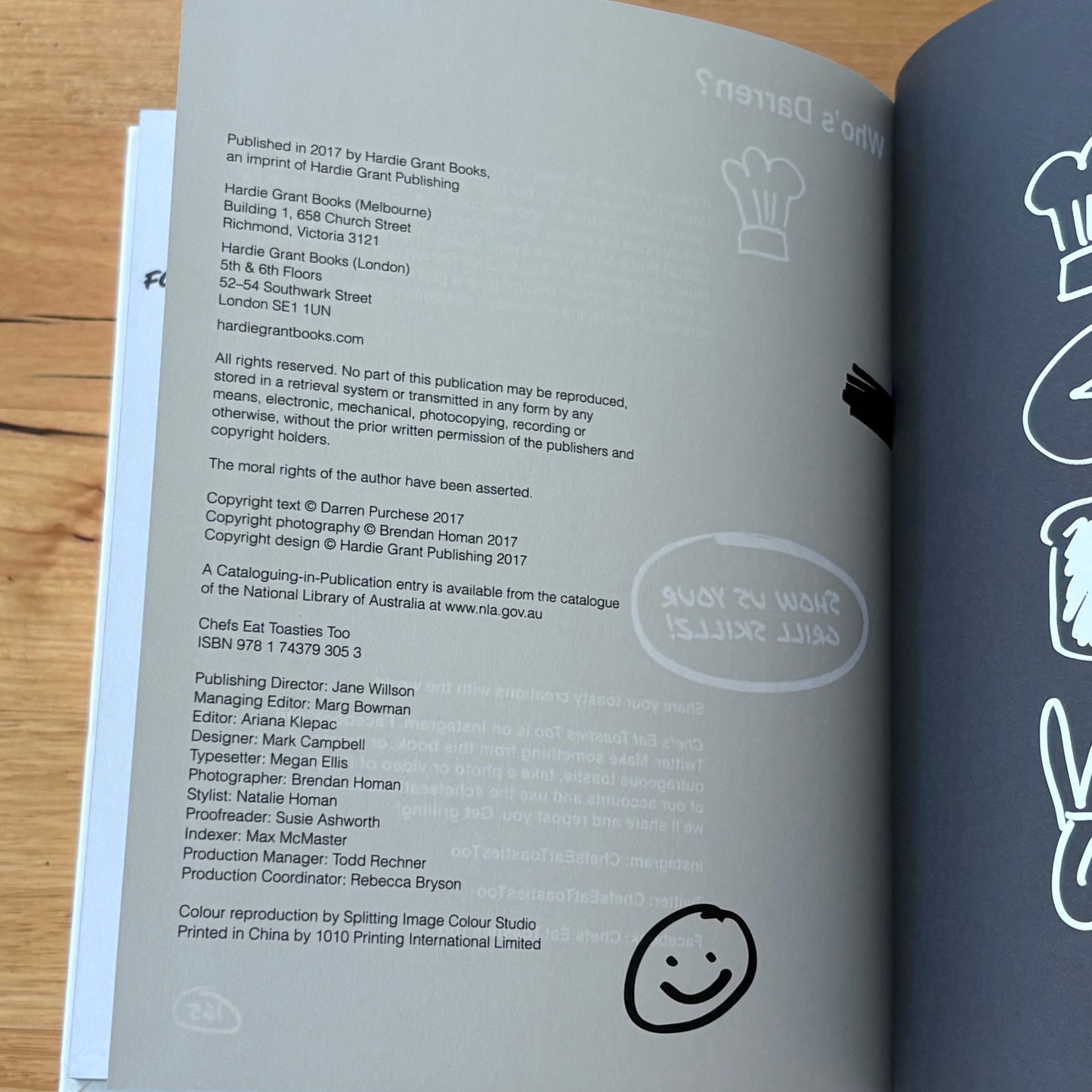 Chefs Eat Toasties Too by Darren Purchese Raise Your Sandwich Game! Hardcover GD
