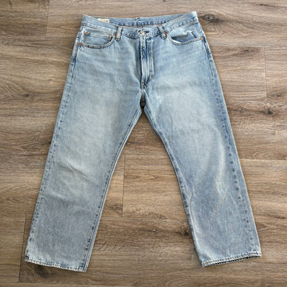 Levis 512 Jeans Straight Leg Size 36L Men's Blue Denim