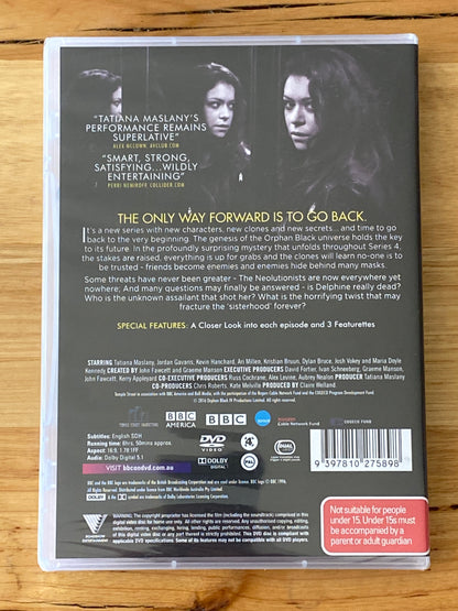 Orphan Black Series 4 DVD BBC Drama 3-Disc PAL 4 New Sealed