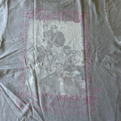 Stüssy Skate Tough You Muthas! T-Shirt Grey Short Sleeve Size Medium