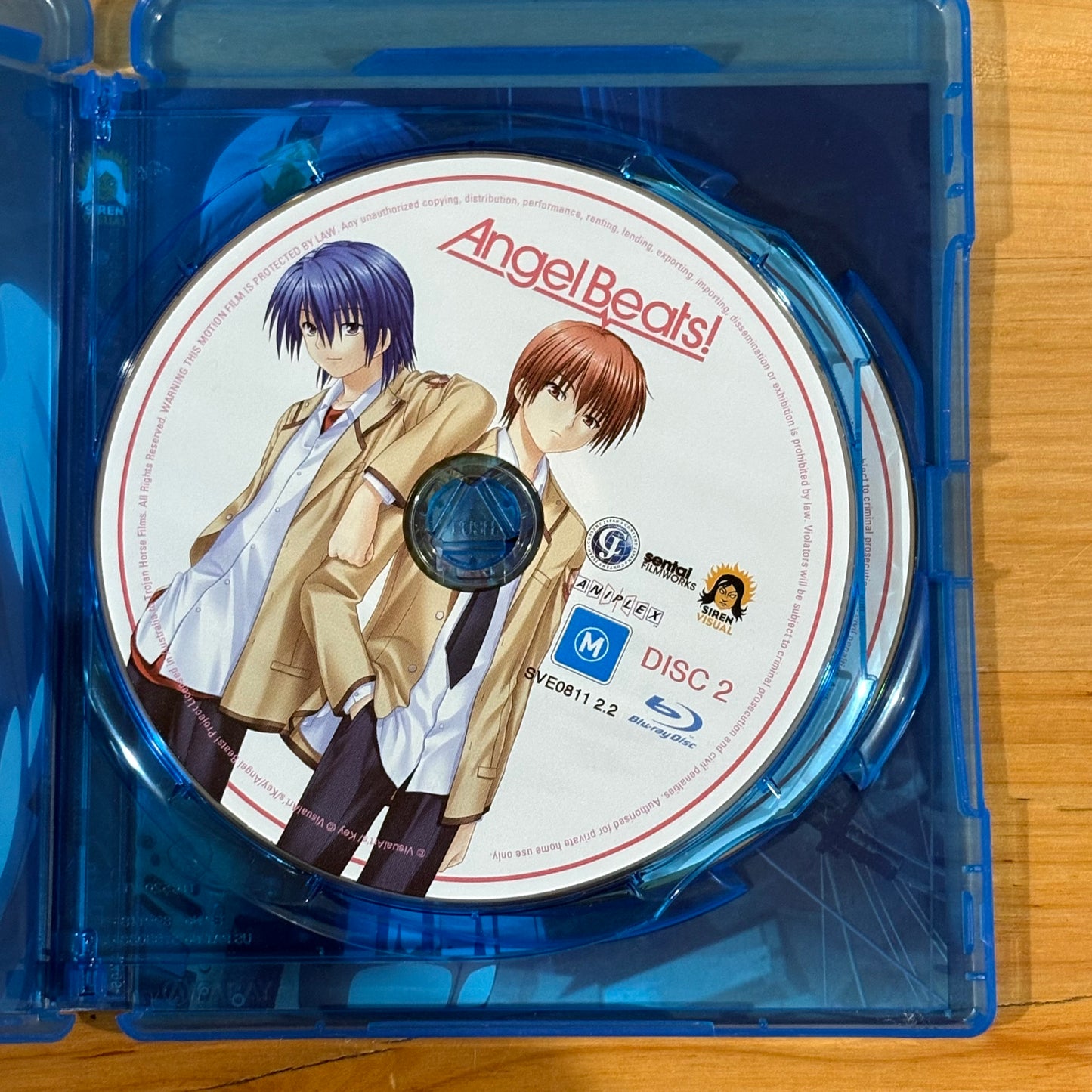 Angel Beats Blu-Ray Anime 2-Disc Set Region 4 PAL VGC