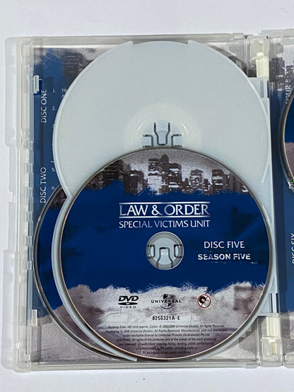 Law And Order SVU Season 5 DVD 6-Disc PAL 2,4,5 VGC