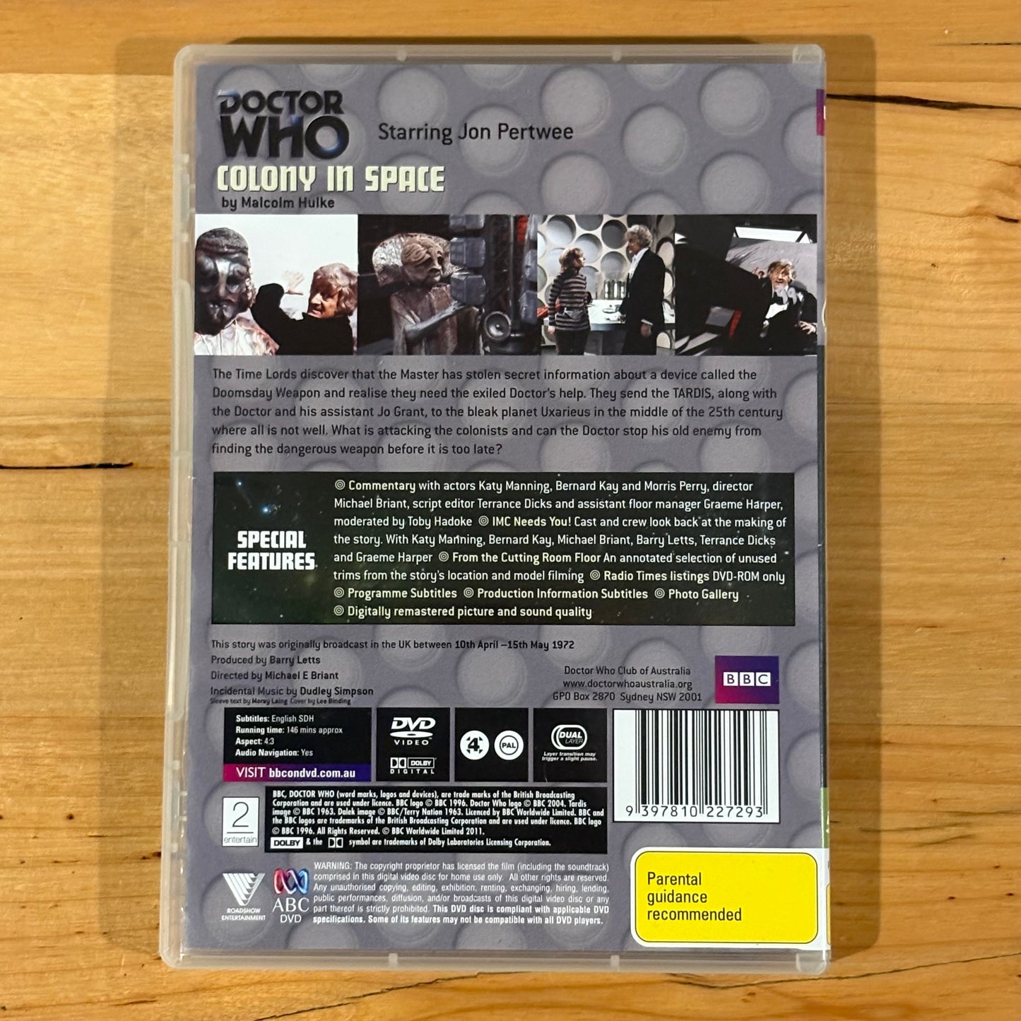 Doctor Who Colony In Space John Pertwee DVD BBC TV PAL 4 VGC
