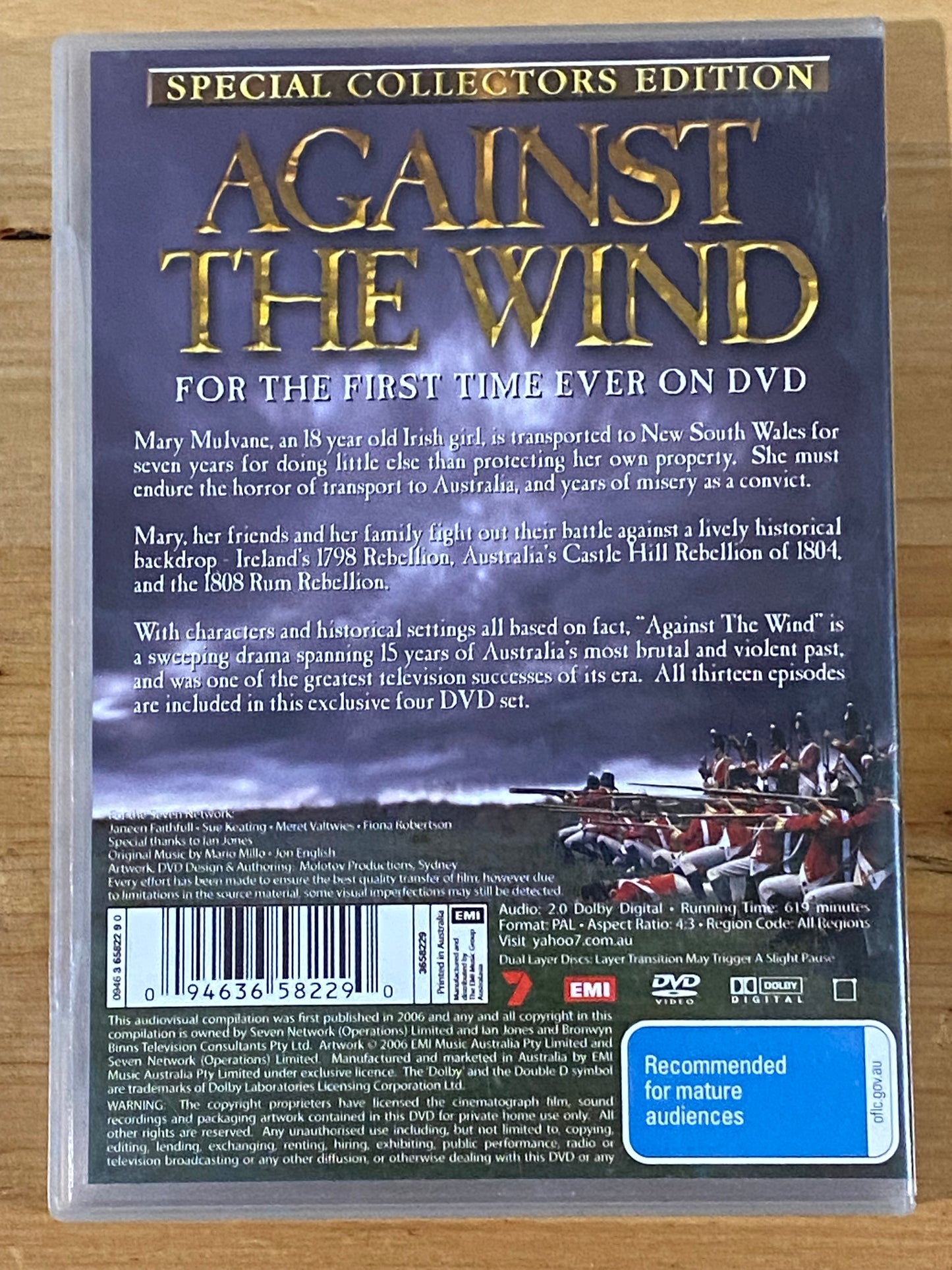 Against The Wind Special Collectors Edition DVD 4-Disc Set PAL 4 VGC