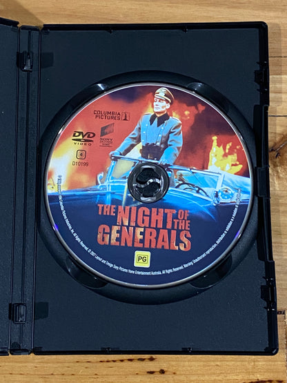 The Night Of The Generals DVD Peter O'Toole Omar Sharif PAL 4 VGC