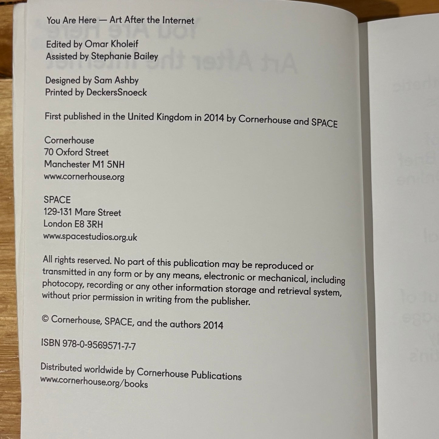 You Are Here: Art After The Internet Paperback Omar Kholeif 2014