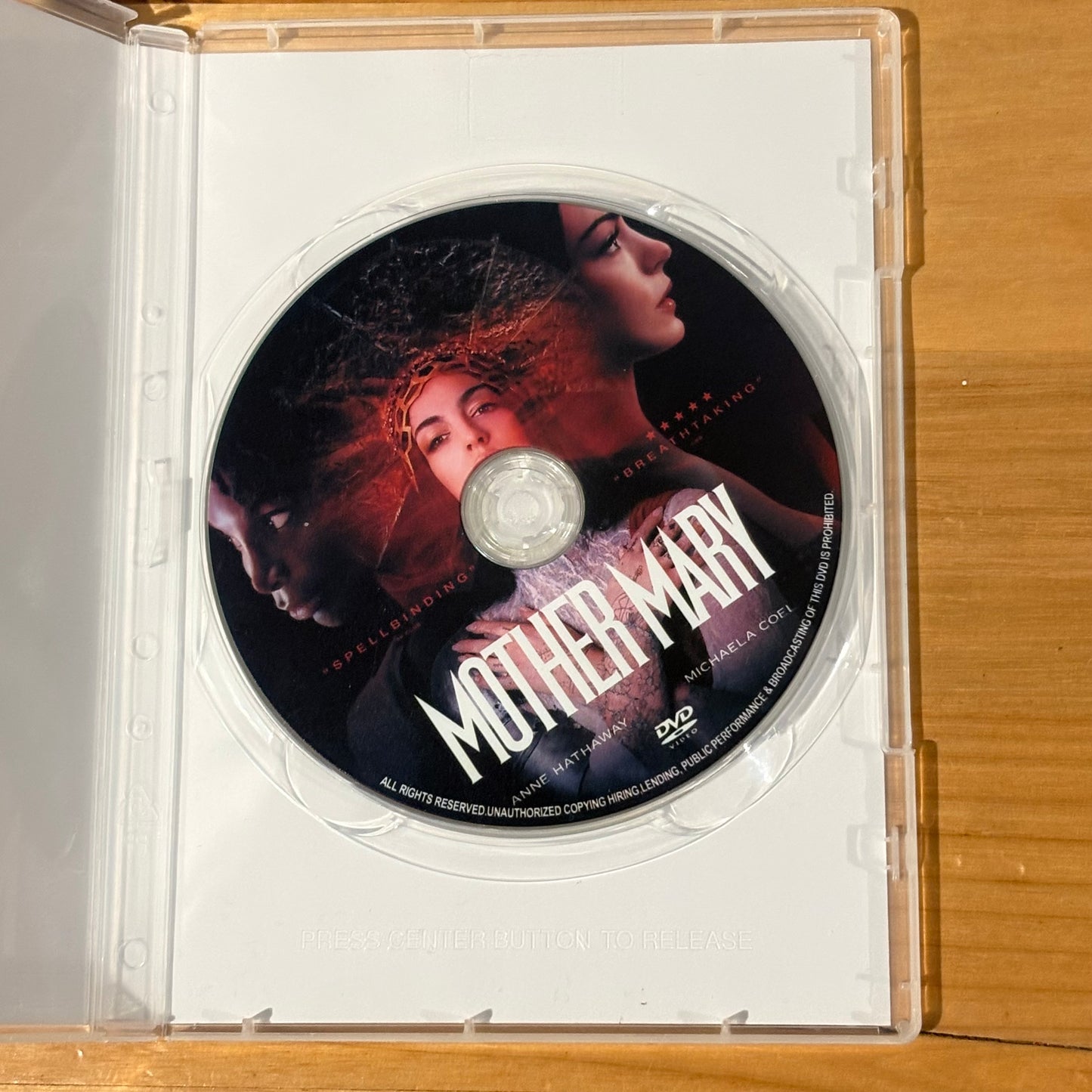 Mother Mary DVD Anne Hathaway Musical Drama PAL ALL VGC
