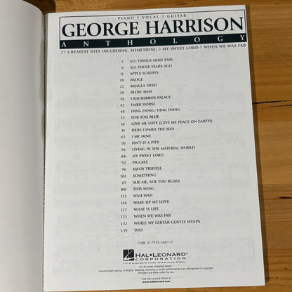 George Harrison Anthology Piano Vocal Guitar 27 Greatest Hits GD