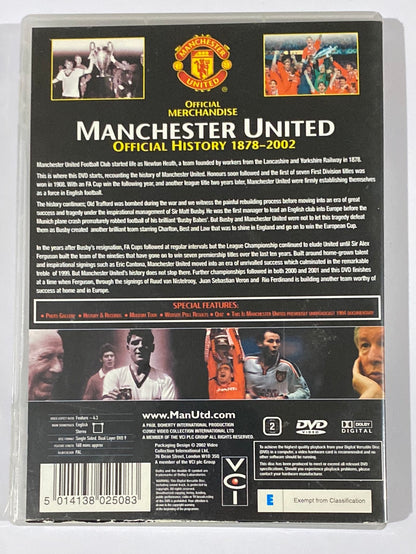 Manchester United Official History 1878-2002 DVD PAL 2 VGC