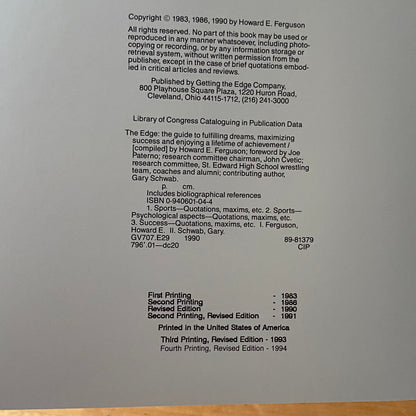 The Edge by Howard E.Ferguson Hardcover 1991 GD