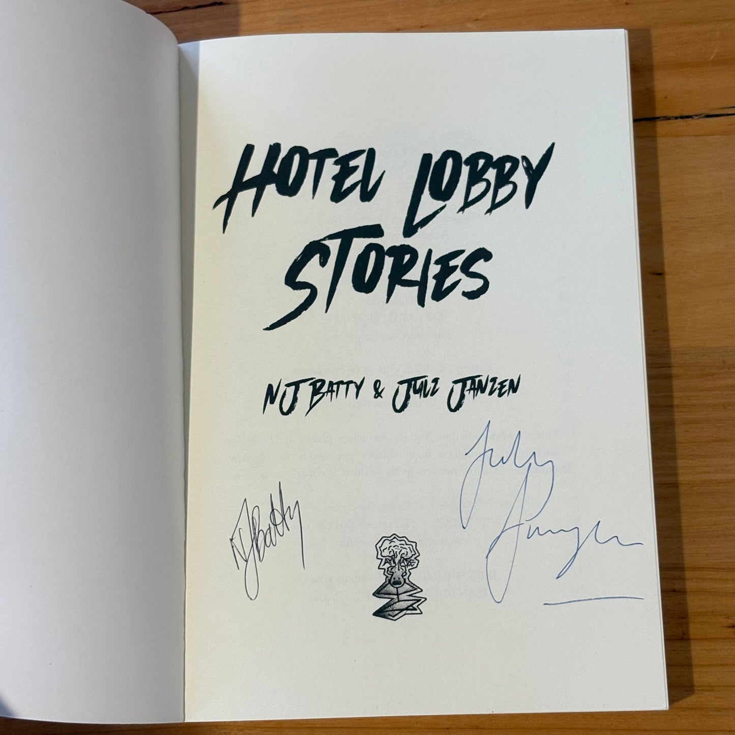 Hotel Lobby Stories by NJ Batty and Julz Jansen First Print SIGNED Paperback