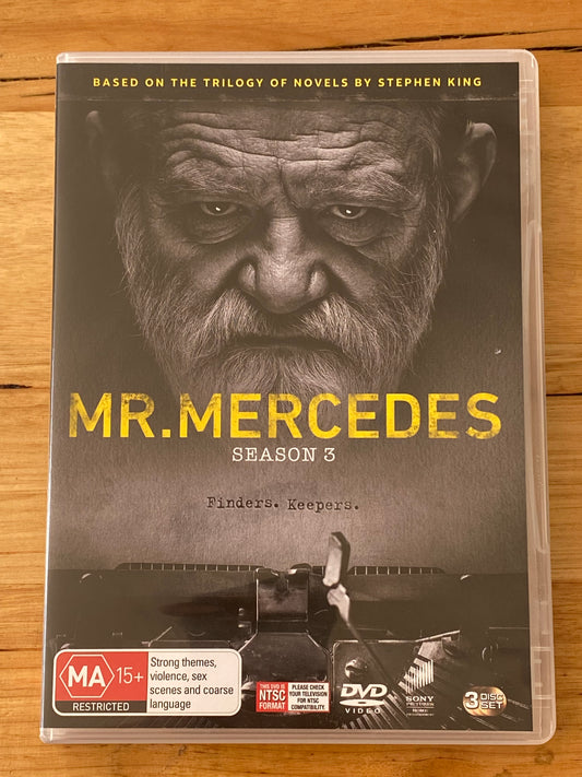 Mr Mercedes Season 3 DVD Based on Stephen King Novel 3-Disc NTSC 1,4 VGC