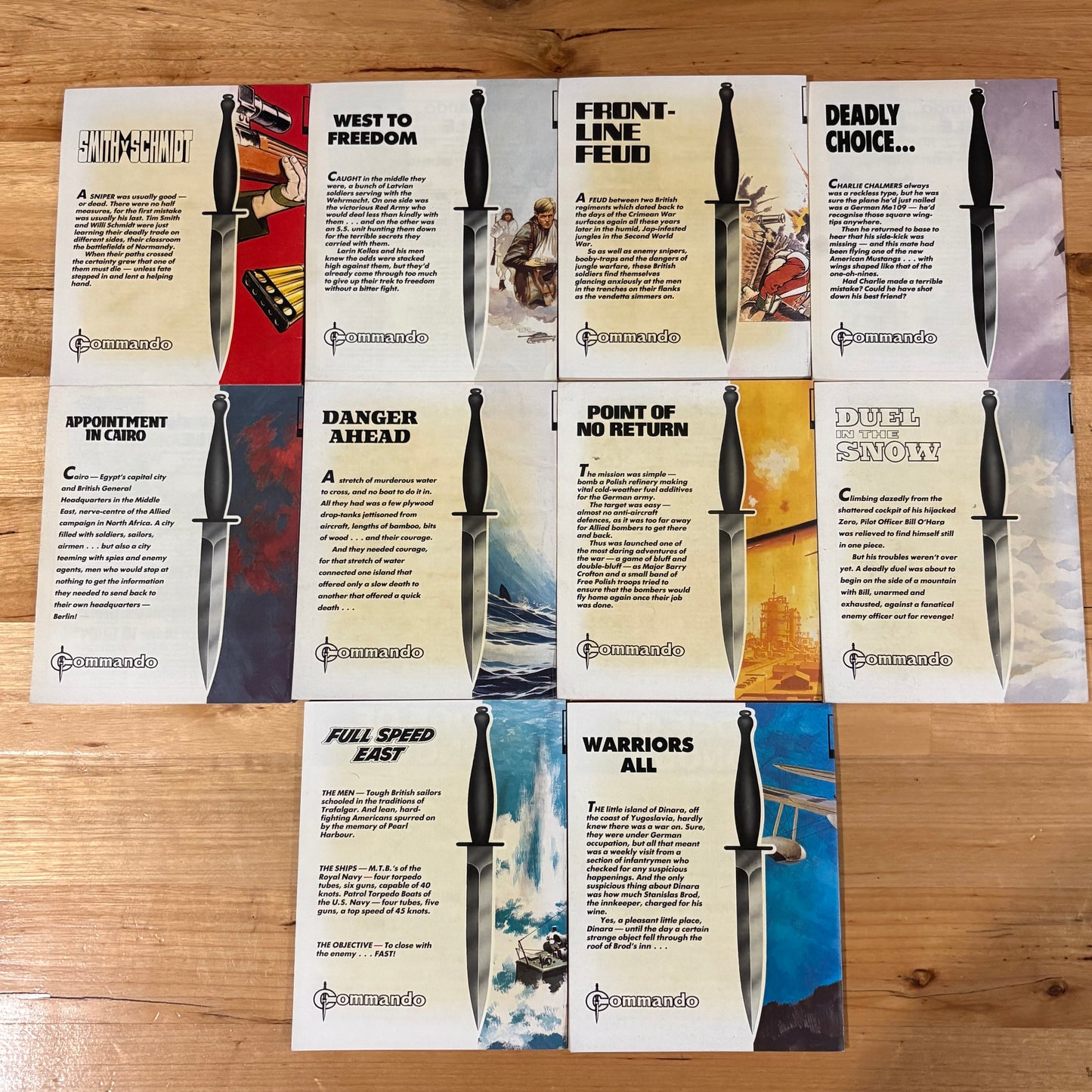 Commando War Comics x 10 Bundle All Published 1990 DC Thomson GD