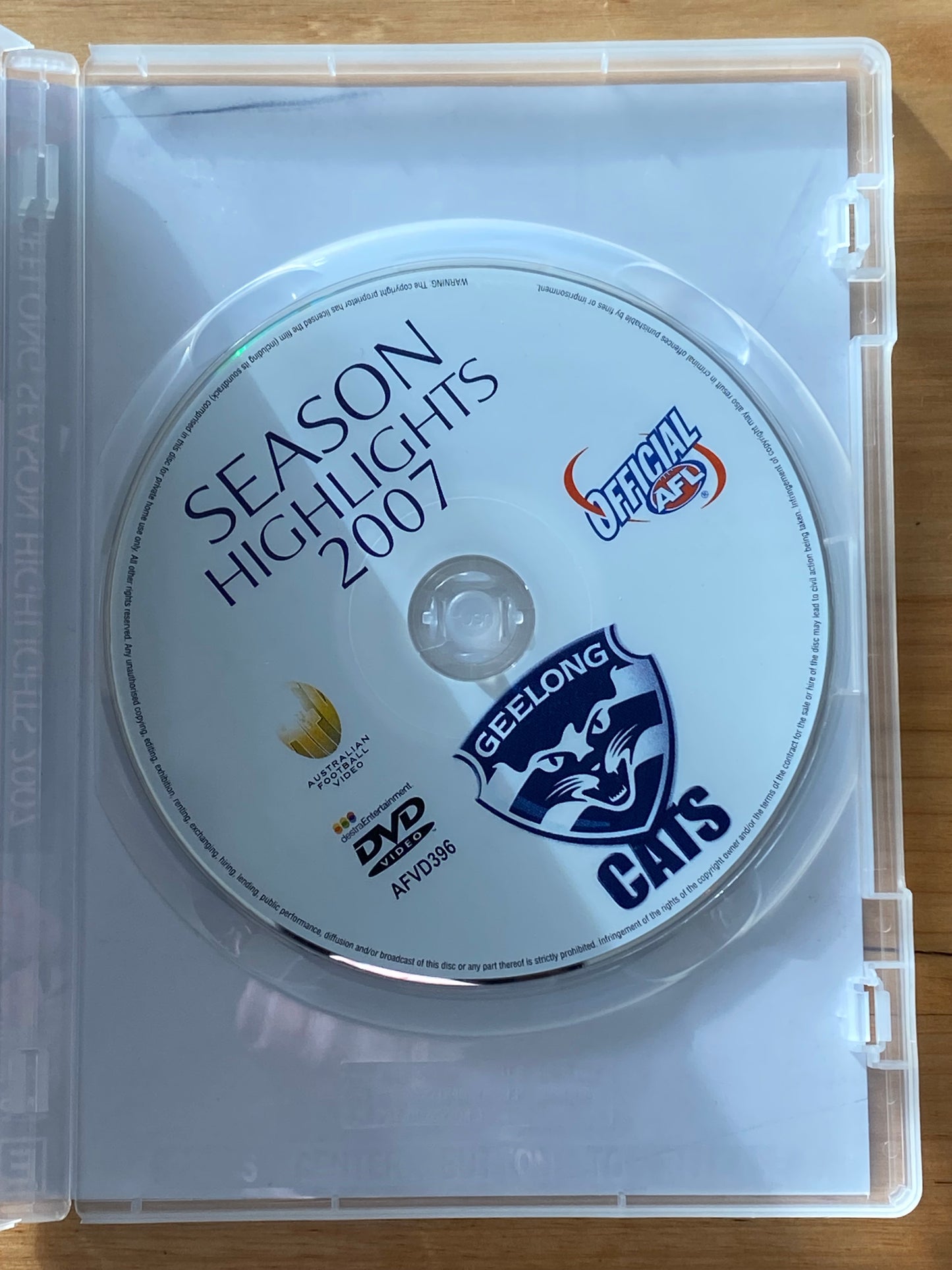 Geelong Season Highlights 2007 DVD PAL 4 VGC