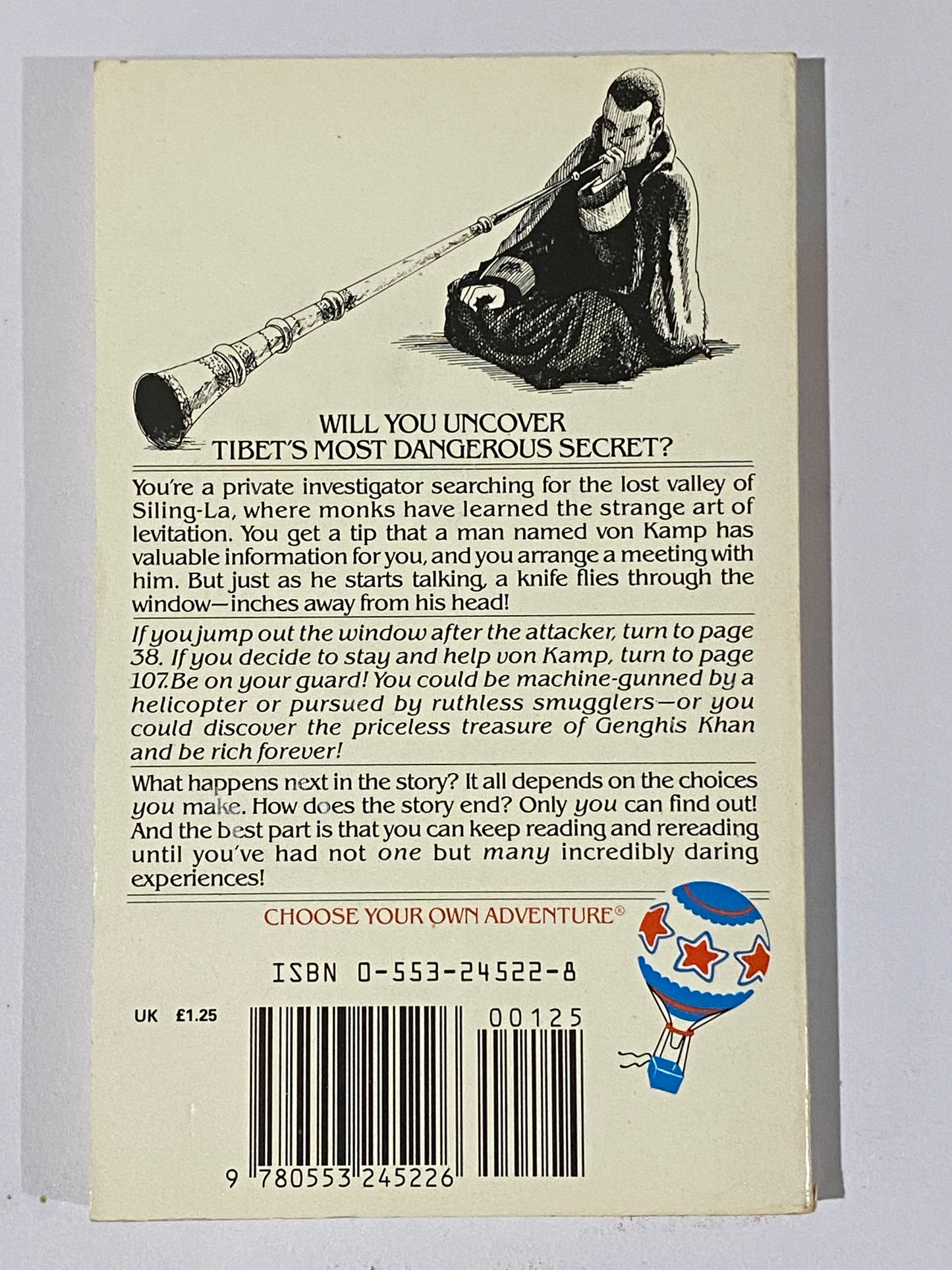 Choose Your Own Adventure 36 The Secret Treasure of Tibet Paperback 1985 VGC