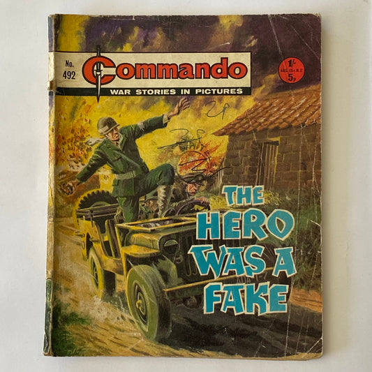 Commando War Comic #492 The Hero Was A Fake 1970