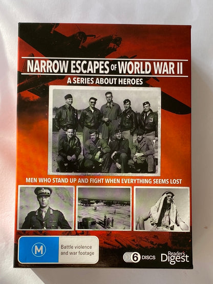 Narrow Escapes of World War 2 DVD Box-Set Readers Digest 6-Disc VGC