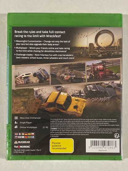 Wreckfest X-Box One Game THQNordic Brand New Sealed