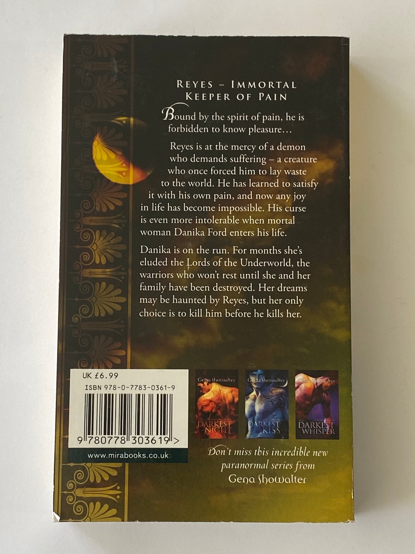 The Darkest Pleasure by Gena Showalter Paperback 2009 GD