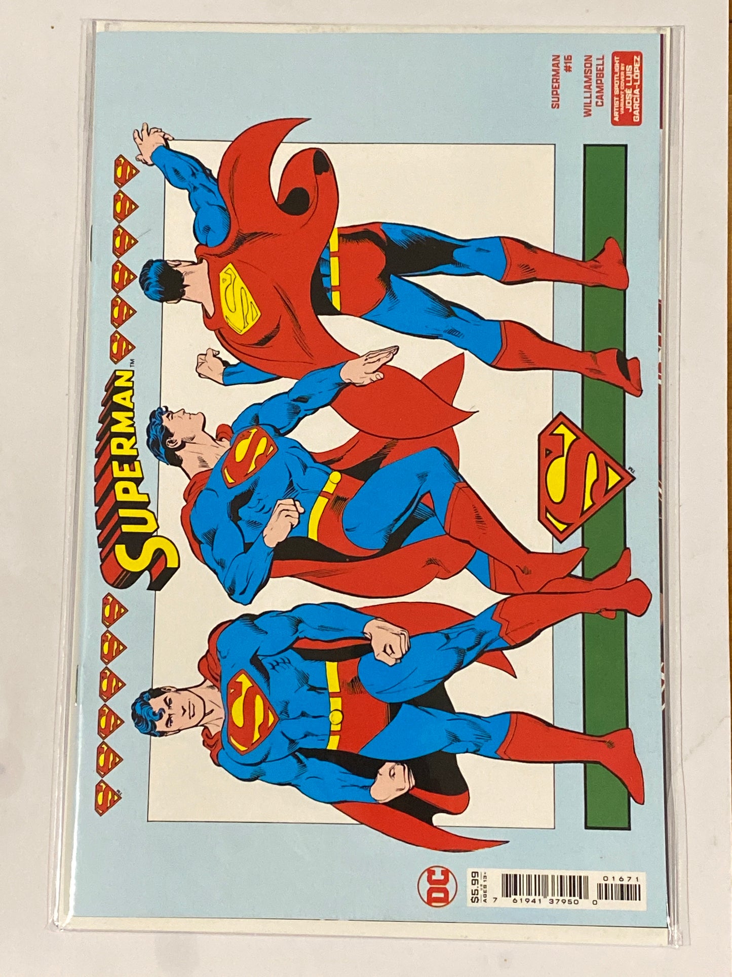 SUPERMAN (2023) #16 GARCIA-LOPEZ ARTIST SPOTLIGHT WRAPAROUND CARD STOCK VARIANT