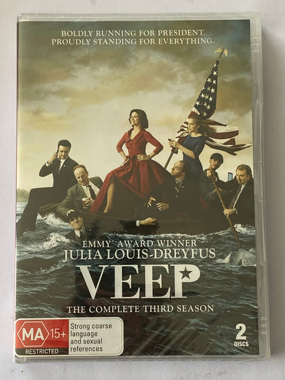 Veep Complete Season 3 DVD Julia Louis-Dreyfus 2-Disc PAL 4 New Sealed