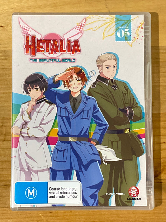 Hetalia The Beautiful World 5 DVD Anime PAL 4 VGC