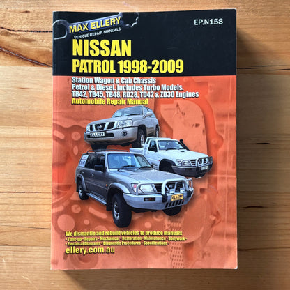 Nissan Patrol 1998 to 2009 Max Ellery Vehicle Repair Manual Includes Turbo GD
