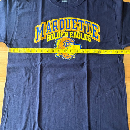 Marquette Golden Eagles Champion T-Shirt Navy Blue Short Sleeve Size Large
