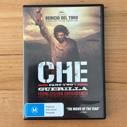 Che Parts 1 & 2 DVD Benicio Del Toro Historical Drama PAL 4 VGC