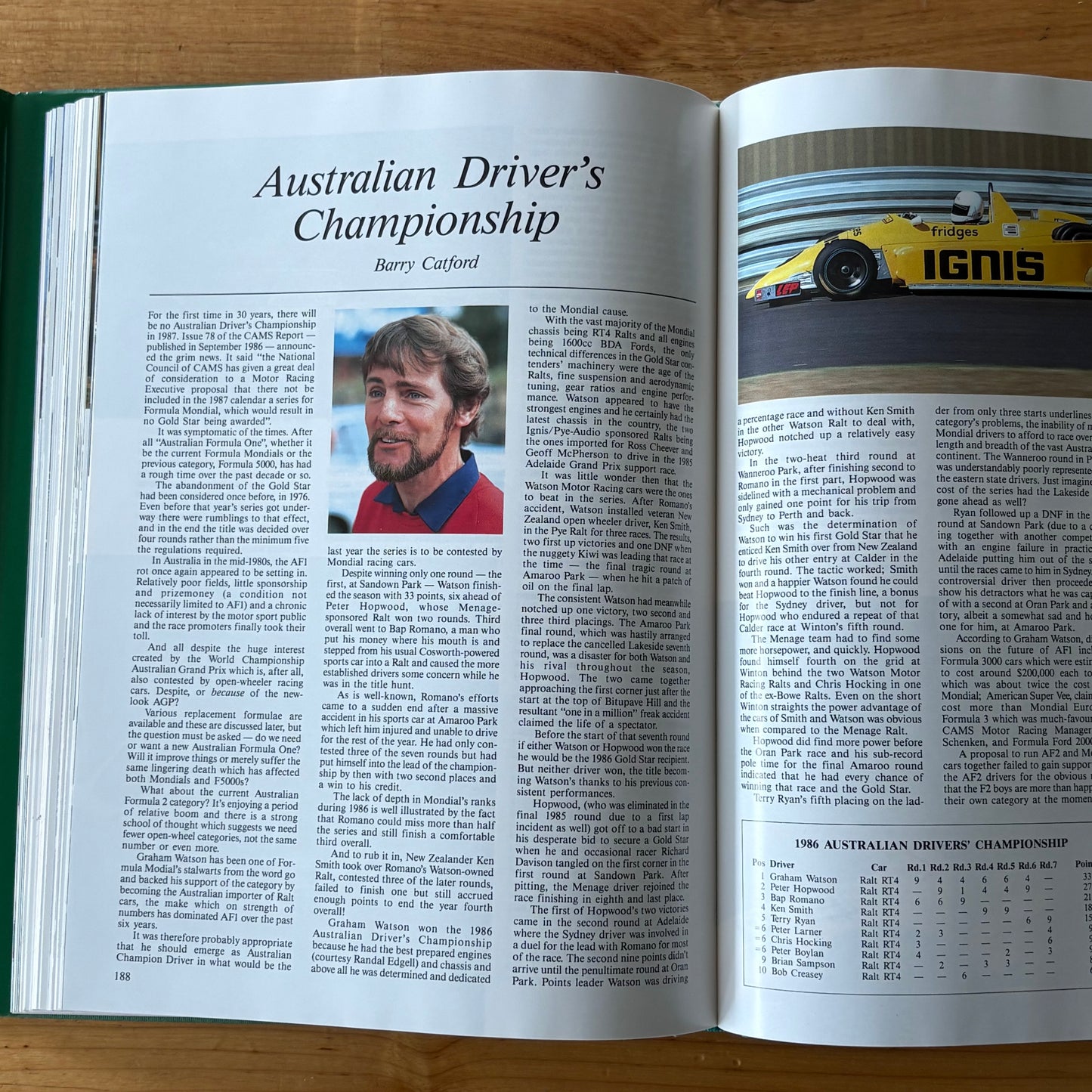 Australian Motor Racing Year 16 1986/87 Hardcover GD