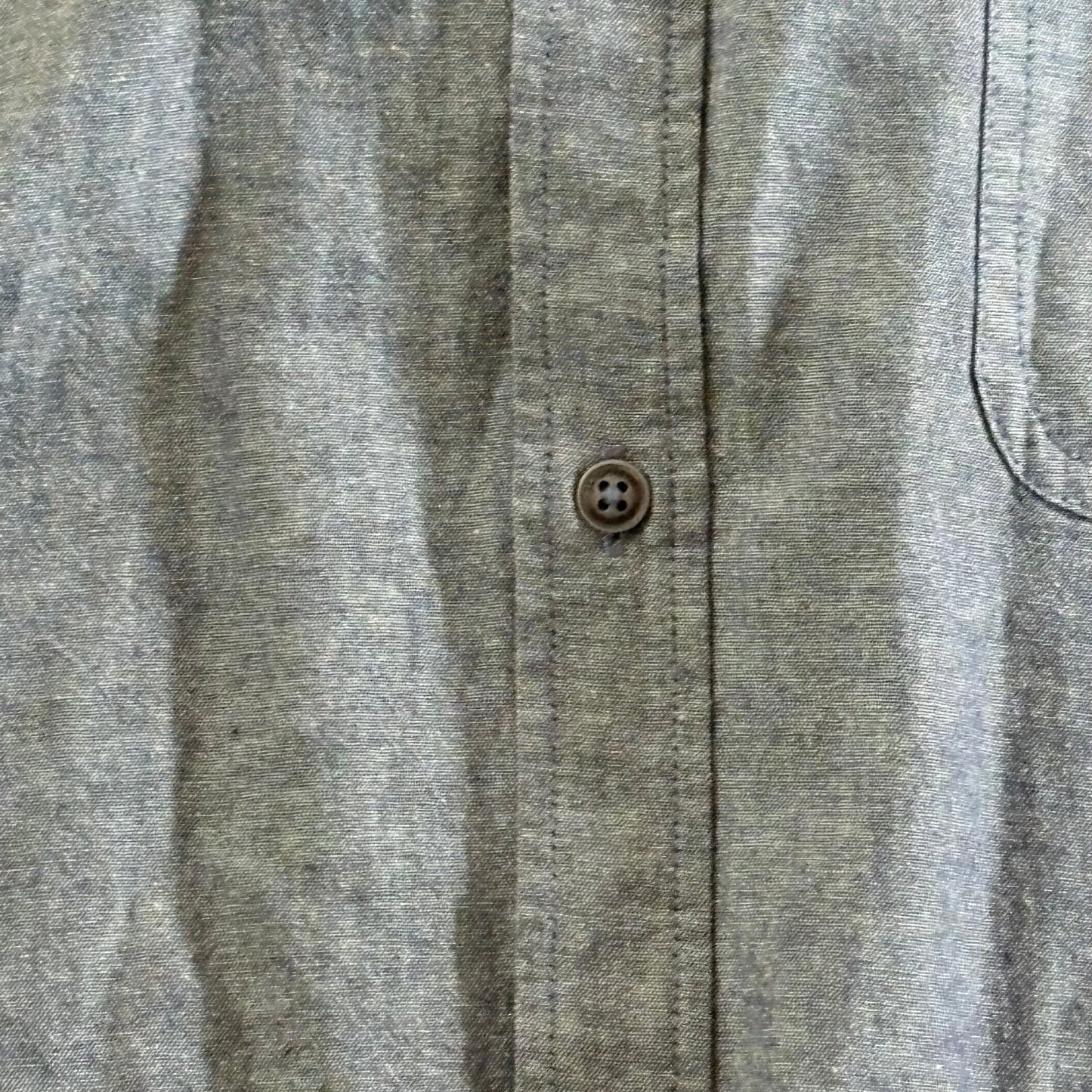 Mountain Designs Organic Cotton Shirt Mens Blue Collared Size 3XL Long Sleeves