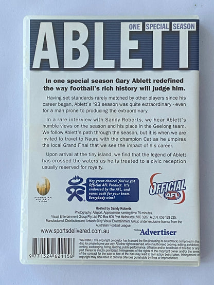 Ablett One Special Season DVD Geelong Cats Gary Ablett PAL 4 VGC