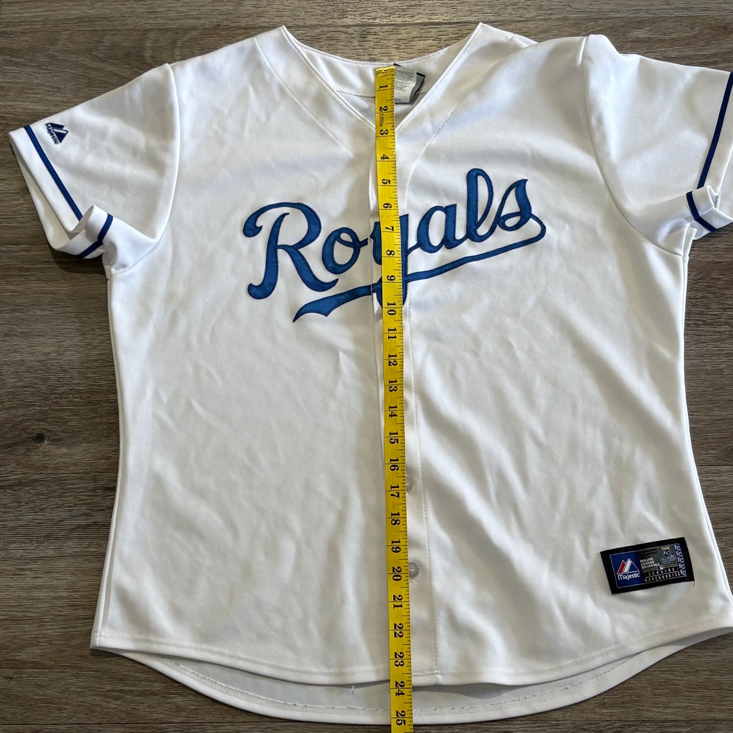 Kansas City Royals Baseball Shirt White Women's Size XL
