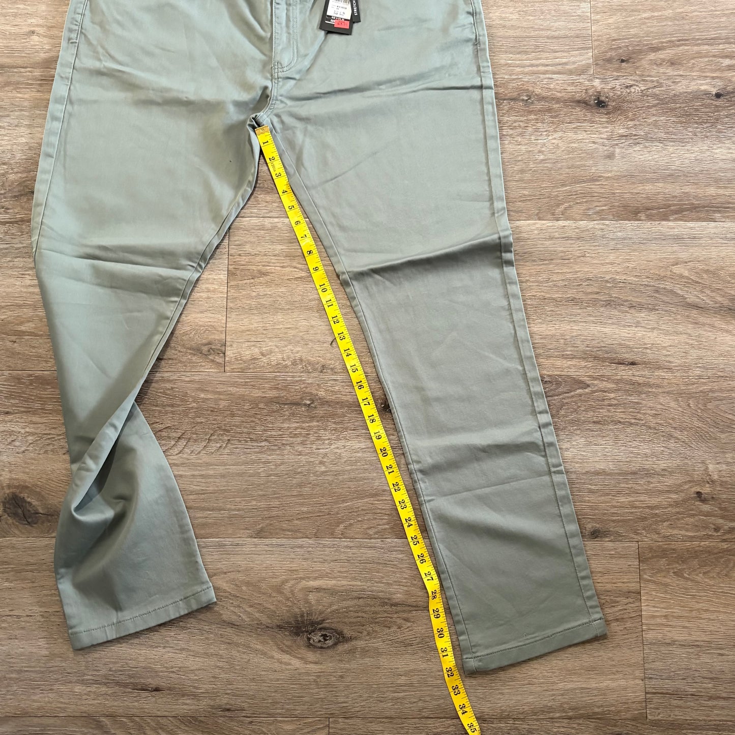 Tarocash Men’s Chinos Mid-Green Sz 44-inch Waist Stretch Zip Fly New With Tags