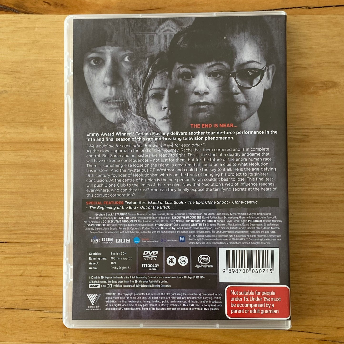 Orphan Black Series 1-5 Complete Set DVD BBC Drama PAL 4 VGC Series 4 is New