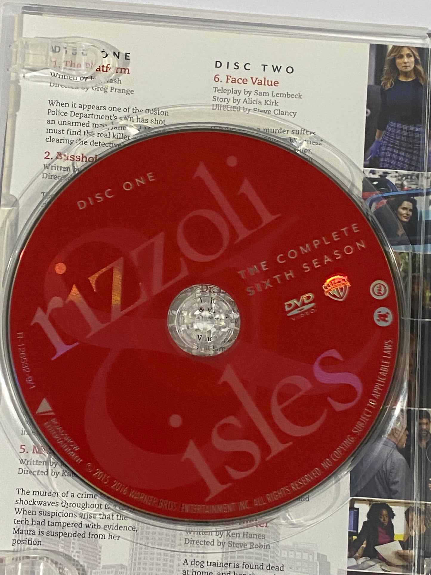 Rizzoli & Isles Complete Season 6 ­DVD 4-Disc Set PAL 4 VGC