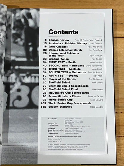 Cricket In Australia Seasons 1981/82 and 1983/84 Hardcover Books GD