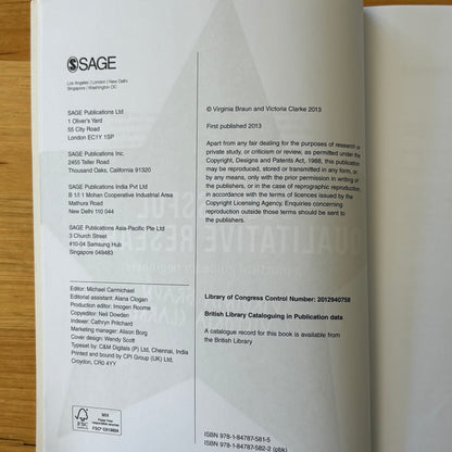 Successful Qualitative Research Guide for Beginners Braun Clarke Paperback GD