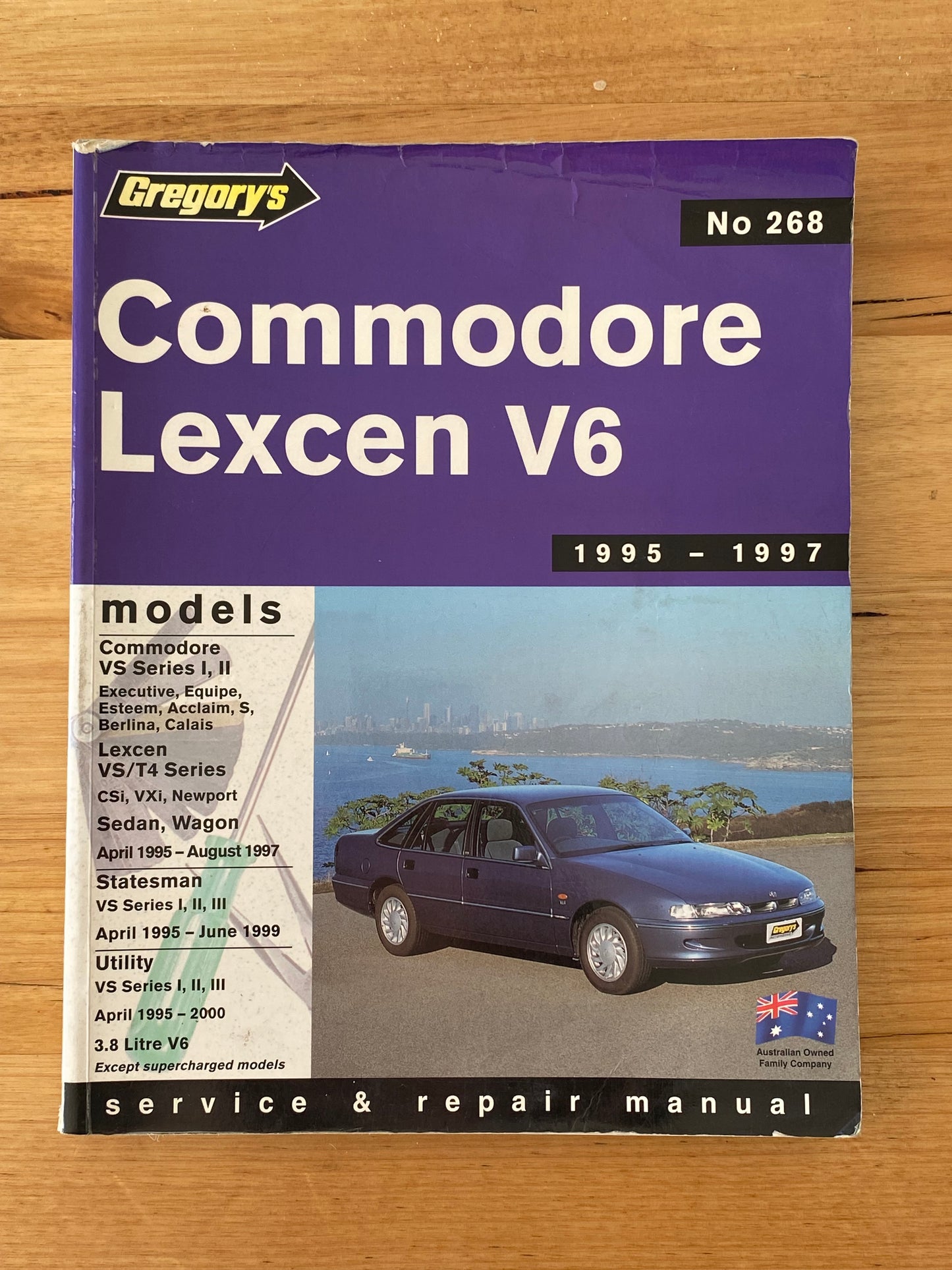 Gregory's Automotive Service and Repair Manual Commordore Lexcen 1995-1997 Softcover VGC