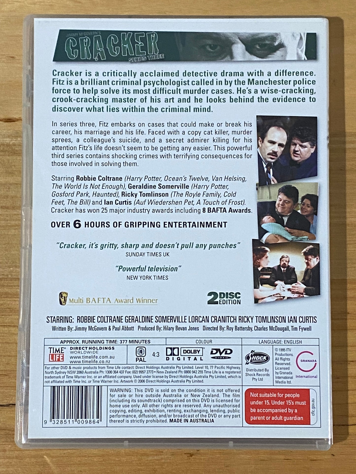 Cracker Series 1-3 DVD Robbie Coltrane British Crime Drama PAL 4 VGC