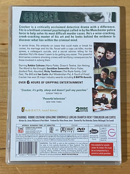 Cracker Series 1-3 DVD Robbie Coltrane British Crime Drama PAL 4 VGC