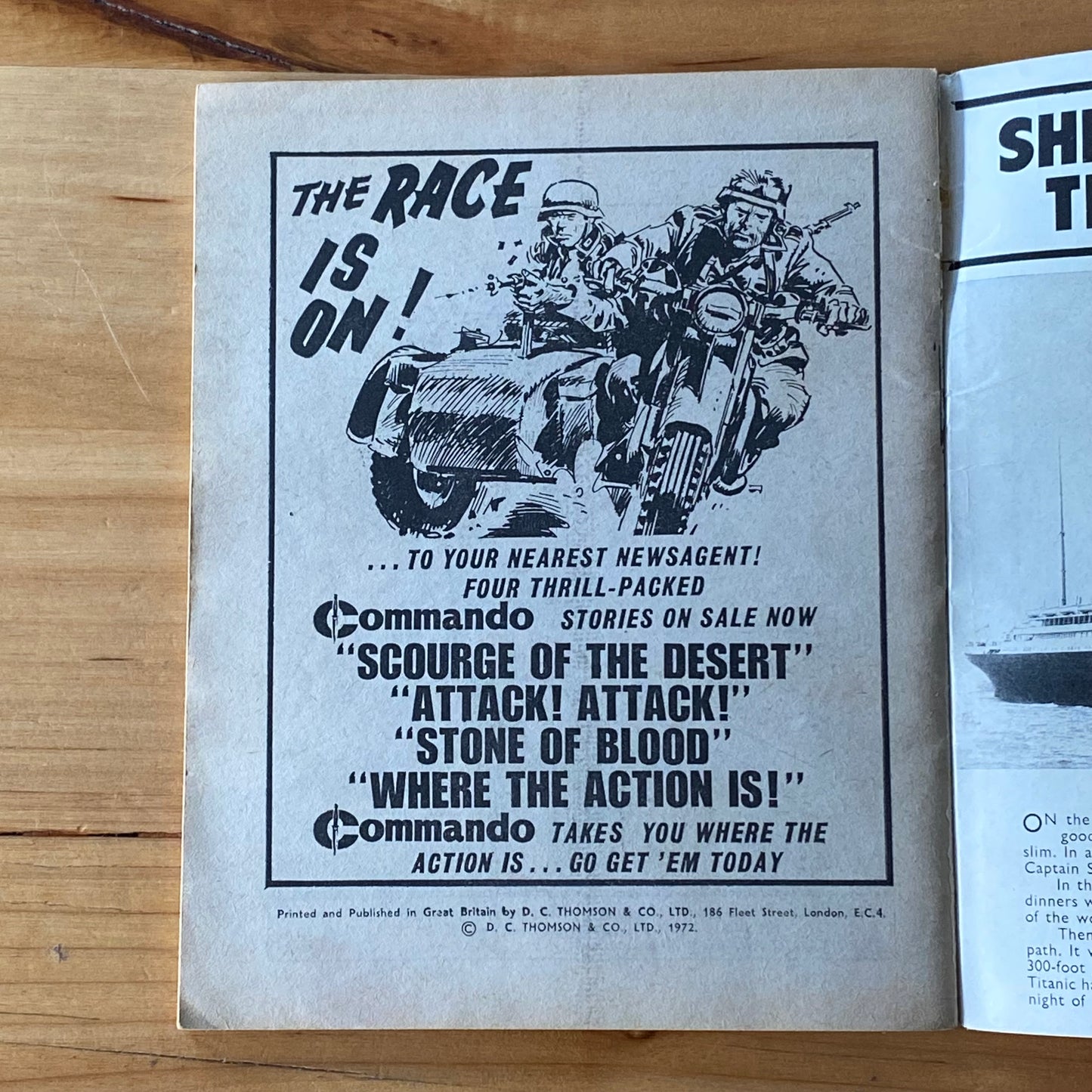 Commando War Comic #663 Scourge Of The Desert 1972