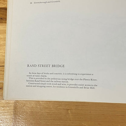 Greensborough and Greenhills Sketchbook Turvey Reynolds Signed Hardcover 1973 GD