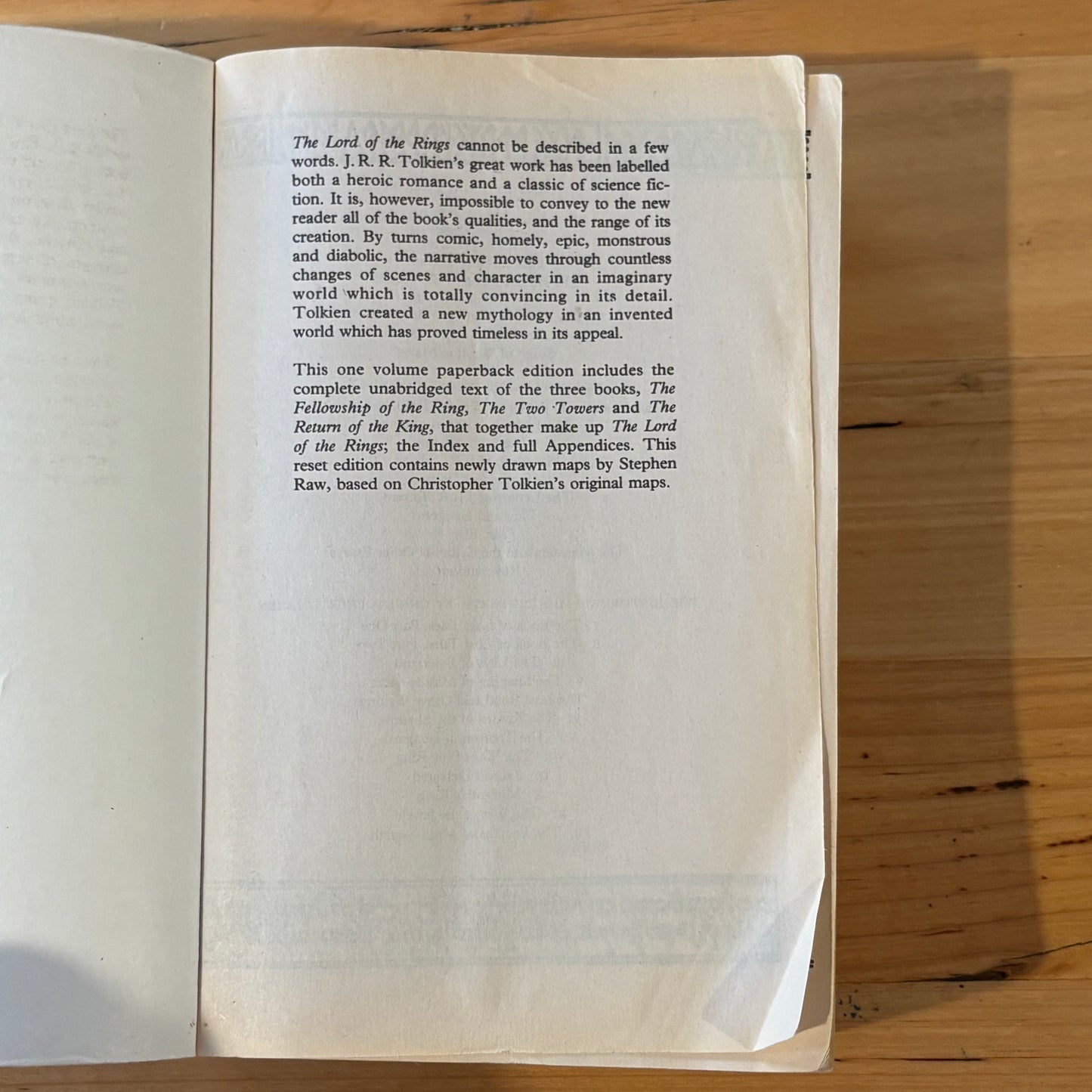 The Lord Of The Rings by J.R.R. Tolkien 2001 Paperback GD