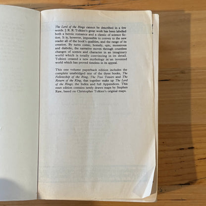 The Lord Of The Rings by J.R.R. Tolkien 2001 Paperback GD